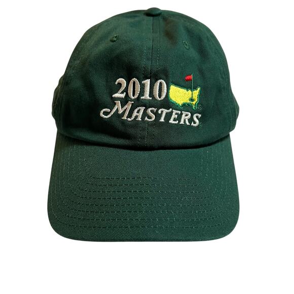 Vintage 2010 Masters Men's Cotton Hat Size O/S Adjustable Strap Augusta Golf - Picture 1 of 6